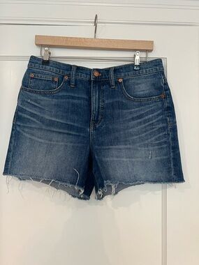 Madewell Classic Frayed Hem Denim Shorts - Blue